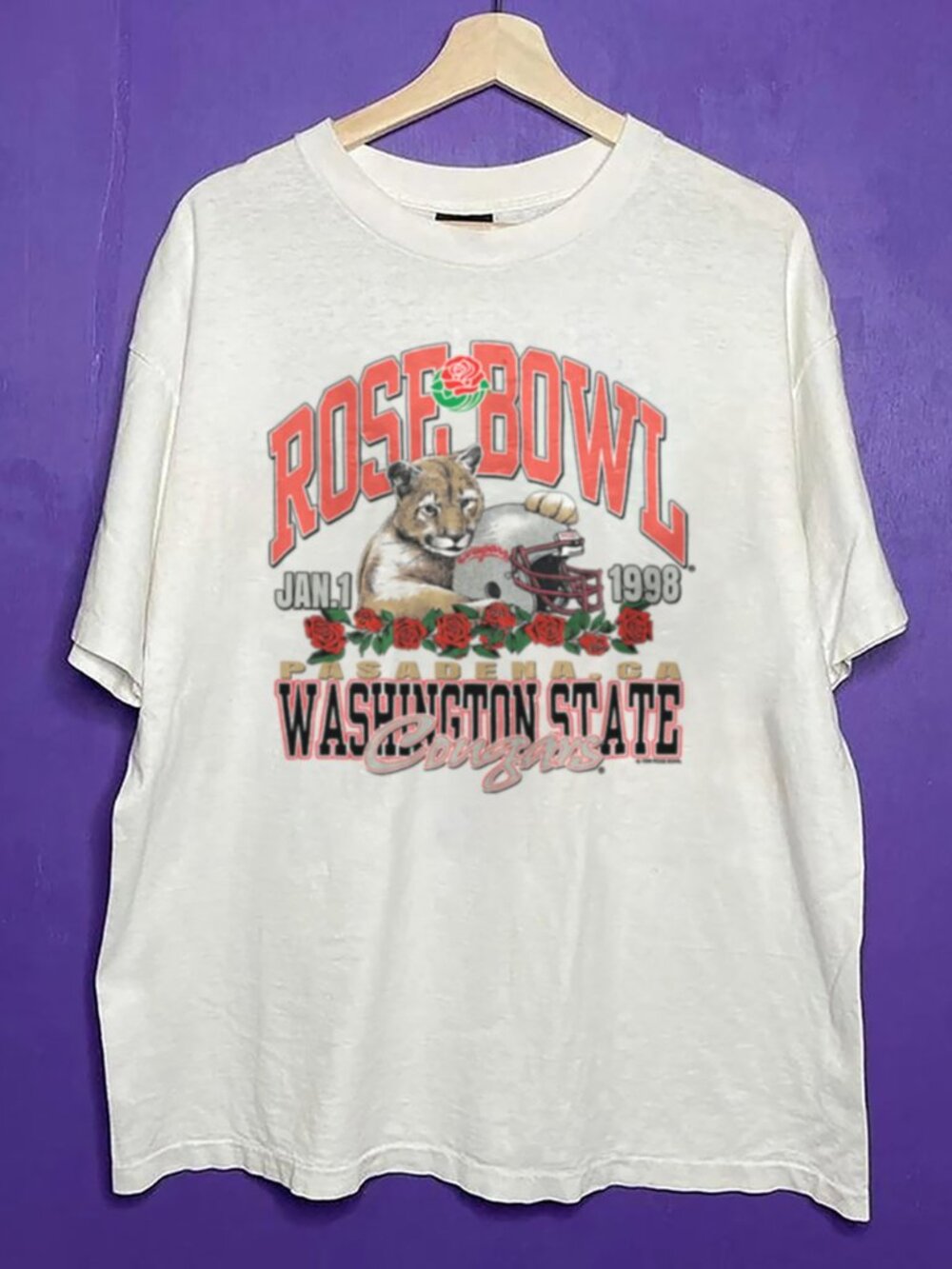 Washington State Cougars Rose Bowl Football Shirt, Washington State University